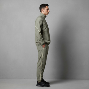 Nouvel arrivage 2026 – Ensemble décontracté 2 pièces pour homme, couleur unie, logo imprimé personnalisé, coupe-vent, survêtement pour homme - Product Image 4