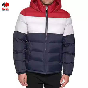 Blouson matelassé sur mesure pour homme, logo personnalisé, fermeture éclair, tissu respirant et confortable, col à capuche - Product Image 1