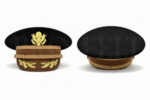 Premium Quality Black Gold Embroidered Peak Cap Orange Band Formal Uniform Style <b>Hat</b> Custom Design Outdoor Accessory Caps - Product Image 3