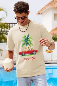 เสื้อยืดผู้ชายลายกราฟิก ลำลอง พิมพ์ลาย คอกลม แขนสั้น ผ้าฝ้ายนุ่ม สวมใส่สบาย เหมาะกับฤดูร้อน แฟชั่นสตรีทแวร์สุดเทรนด์ - Product Image 4