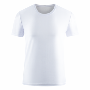 Camiseta de Manga Corta para Hombre, Cuello Redondo, Ajuste Regular, Secado Rápido, Tejido de Poliéster, Color Sólido, Diseño Liso en la Parte Delantera - Product Image 3