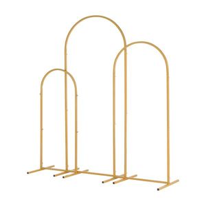 Arco de Boda de Hierro Forjado Dorado de Tres Piezas (5.9ft+4.9ft+3.9ft) - Product Image 6