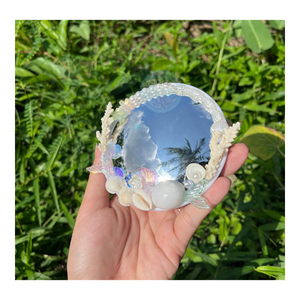 Handmade Oval Mother of Pearl Shell Folk Art Eco-Friendly Wall <b>Mirror</b> Decor From Ho Chi Minh City Vietnam - Product Image 5