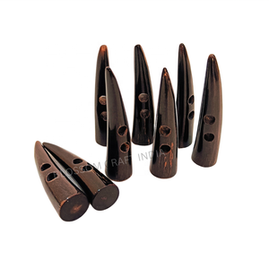 Best Quality Custom Dark Ox Horn <b>Toggle</b> 2 Hole <b>Button</b> Eco-friendly Angel for Outerwear Trench Coat Blazer Outfits Low Price - Product Image 5