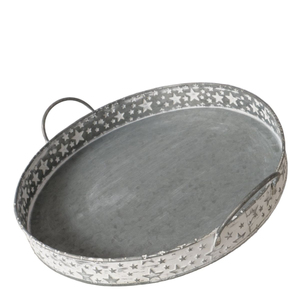 Plateaux de service décoratifs vintage en métal galvanisé, écologiques, couleur rouille, empilables, style rustique, pour la maison, compatibles lave-vaisselle - Product Image 5