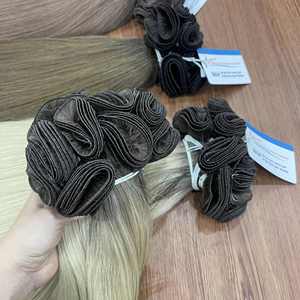 MEGA SOLDES 100% Cheveux humains vietnamiens de haute qualité, tissés à la main, extensions de cheveux vierges bruts, double trame, prix d'usine, super soyeux - Product Image 6