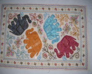Dupion Silk <b>Table</b> Cover Handcrafted Luxury Indian <b>Table</b> Linen for Dining <b>Table</b> Coffee Living Room - Product Image 5