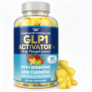 Complément alimentaire GLP en gommes à marque privée pour la gestion du poids chez l'adulte, soutien du métabolisme, coupe-faim, probiotique, berbérine, sans sucre, 60 unités - Product Image 1