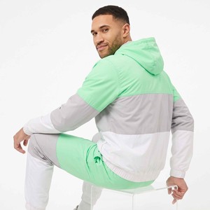 Ensemble de survêtement unisexe personnalisé en nylon coupe-vent écologique à capuche, 2 pièces, avec cordon de serrage, style streetwear - Product Image 4