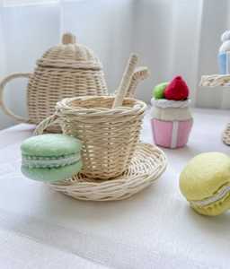 Juego de té de ratán, juego de cocina de juguete, juego de té decorativo, kit de juego creativo de rol para niños, venta directa de fábrica - Product Image 6