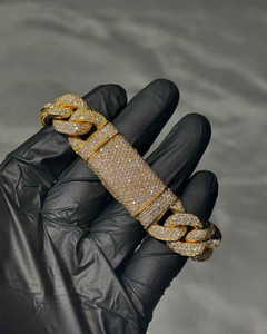 <b>Iced</b> <b>Out</b> Cuban Link Bracelet Gold Hip Hop Luxury Cubic Zirconia Bling <b>Chain</b> Statement Jewelry Fashion Wrist Accessory - Product Image 4