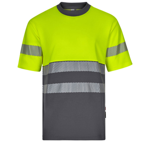 Camiseta de Alta Visibilidad, de Poliéster, Transpirable, Resistente al Agua, con Certificación CE, con Protección Contra Pinchazos, Color Amarillo Gris, Ropa de Trabajo - Product Image 5