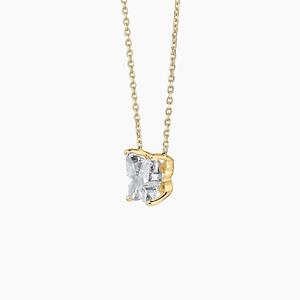 Collier pendentif en diamant taille marquise papillon symétrique - Product Image 2