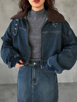 Veste en jean courte pour femme, design color block de haute qualité, dernière collection, best-seller, prix abordable, confortable