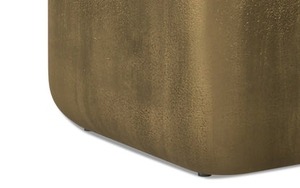 Refined Metal Contemporary Coffee <b>Table</b> Modern Living Room Furniture Metal Frame Hammered Finish - Product Image 5