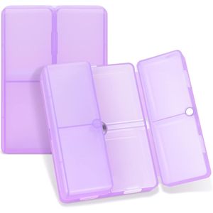 Portable 7-Compartment Folding Design Daily <b>Pill</b> Organizer Travel-friendly <b>Pill</b> Storage Case with Purse Pocket <b>Holder</b> - Product Image 1