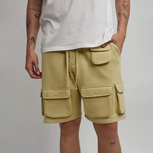 2025 pantalones cortos de sudor de gimnasio personalizados para hombres hasta la rodilla de algodón Terry Joggers con cintura elástica patrón sólido estilo Hip Hop para niños - Product Image 1