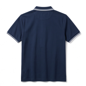Chemise décontractée à manches courtes pour homme, coupe ajustée, en toile respirante 180g (Spandex/Coton), avec logo personnalisé, pour le golf, vente en gros - Product Image 2