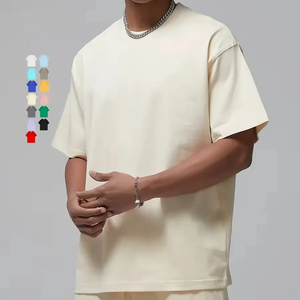 เสื้อยืดผู้ชายสีพื้นทรงหลวมสไตล์ลำลองแบบเรียบง่าย ระบายอากาศได้ดี ไหล่ตก  รับผลิตตามสั่งขายส่งจากโรงงาน - Product Image 4