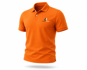 Custom <b>Orange</b> <b>Polo</b> Shirt for Men | Premium Polyester Embroidered Logo <b>Polo</b> | Breathable Quick Dry Corporate Uniform Shirt - Product Image 2
