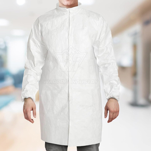 Bata de Laboratorio de Alto Rendimiento con Mangas Largas, Tela Suave, Ajuste Cómodo y Cierre Frontal para Uso como Uniforme de Personal en Interiores - Product Image 5