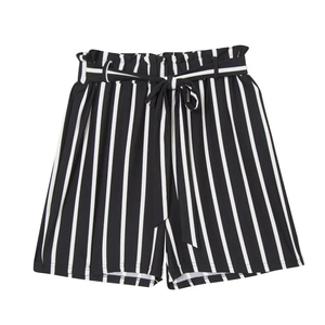 Women's Summer Gray Cotton Shorts Women <b>Elastic</b> Casual Knit Drawstring Sweat Shorts Female High Waist Shorts Woman - Product Image 1