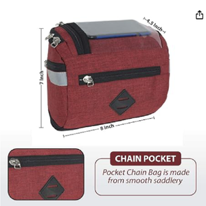 Universal <b>Bicycle</b> Handlebar Storage Bag Waterproof Phone Holder Front <b>Frame</b> Cycling Bag for MTB Road Bike Travel Red - Product Image 2