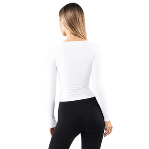 Top Corto Deportivo Sin Costuras para Mujer, Manga Larga, Aquari SE, Ajuste Elástico, Tela Suave, Estilo Deportivo - Product Image 4