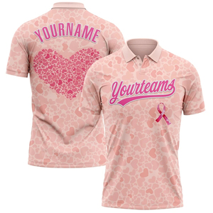 Camiseta de Fútbol Rosa para Hombre, Conciencia sobre el Cáncer de Mama, Nombre y Número Personalizados, Impresión por Transferencia de Calor, 100% Algodón, Absorbe la Humedad - Product Image 3