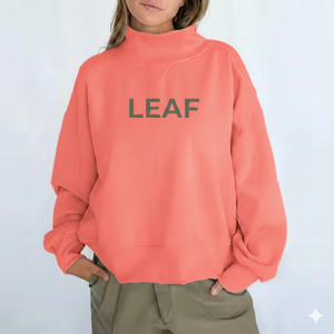 Sudadera de moda urbana para mujer, cuello simulado, estilo casual de invierno, corte holgado, aspecto cómodo para uso diario. - Product Image 2