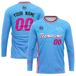 เสื้อยืดพิมพ์ลายแขนยาวมีสไตล์ออกแบบได้ตามต้องการเสื้อผ้าแบบระเหิดสั่งแบบออนไลน์จำนวนมาก - Product Image 1