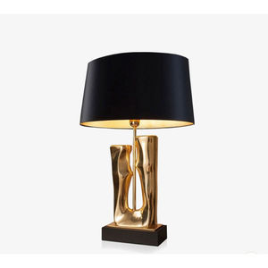 Lampe de table sculptée en bois doré avec finition dorée pour chambre à coucher, salon, hôtel, design néoclassique antique, luminaire d'intérieur - Product Image 6