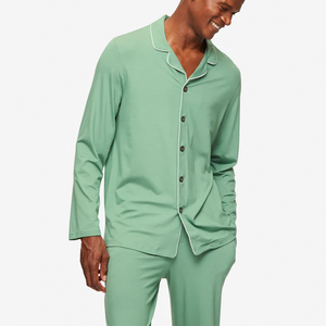 <b>Mens</b> Stripe <b>Pajama</b> <b>Set</b> Modern Sleepwear Comfortable Two Piece Lounge Clothing Soft Night Wear Home Fashion Outfit - Product Image 2
