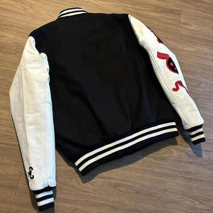 Veste polaire universitaire brodée épaisse personnalisée pour hommes pour l'hiver, modèle universitaire décontracté par le fabricant - Product Image 4