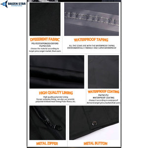 Custom Logo Hooded Casual Solid Waterproof Rainwear Set for Men and Women - Product Image 6