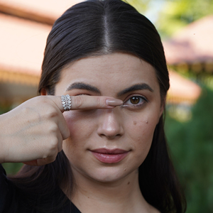 Bague personnalisée en argent 925 avec diamants de laboratoire taille baguette multi-rangs, bijou de déclaration pour mariée ou cocktail, joaillerie fine - Product Image 6