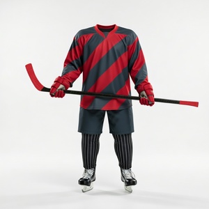 Maillot de hockey sur glace personnalisé en polyester, uniforme respirant, tissu grande taille, tenue d'équipe - Product Image 3