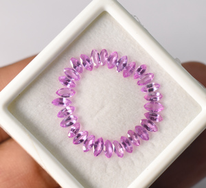 Zafiro rosa natural marquesa de 5x2.5 mm, zafiro de Ceilán, Sri Lanka, piedra preciosa suelta para joyería. - Product Image 2