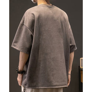 Wholesale Acid Washed Vintage Heavy Plus Size <b>T</b>-Shirt Custom Logo 100% Cotton Unisex Men's Oversized with Long Length - Product Image 6