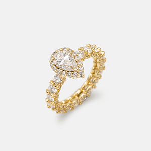 Anillo de Moissanita Premium Street Unisex, Moissanita DEF de 0.5 Quilates, Anillo de Lujo Chapado en Plata - Product Image 1