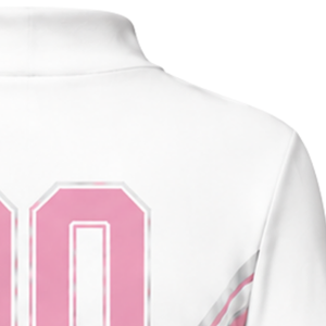 Maillot de cheerleading sublimé rose et blanc à manches longues – Tenue de sport d'équipe pour entraînement, performance athlétique, compétition et match - Product Image 6