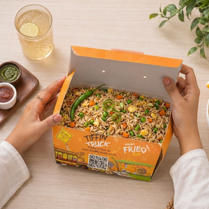 Disposable Biodegradable Kraft Paper Lunch <b>Box</b> | Printed Takeaway Fast Food Packaging Container for Sandwich <b>Burger</b> Meal <b>Box</b> - Product Image 3