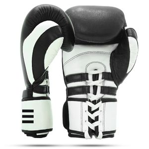 OEM Genuine Leather Boxing Gloves for Sparring Training Kickboxing Muay Thai MMA Bag work with <b>Velcro</b> <b>Strap</b> & Lace up Closure - Product Image 2
