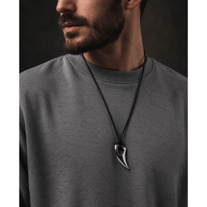 18K Gold Plated Titanium Steel Cross Pendant with Freshwater Pearl & Adjustable <b>Rope</b> <b>Chain</b> for Men - Product Image 1