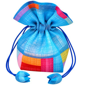 Bolsa de algodón coreana tradicional con diseño de patchwork, bolsa de regalo con cordón Bokjumeoni, bolsa de recuerdo coreana, bolsas de regalo de tela reutilizables hechas a mano - Product Image 6