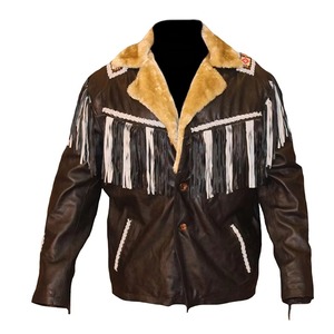 Veste en cuir respirante et durable de qualité supérieure pour homme, avec fermeture éclair, garniture en peau de mouton, design personnalisé, coupe-vent d'hiver, service OEM - Product Image 4