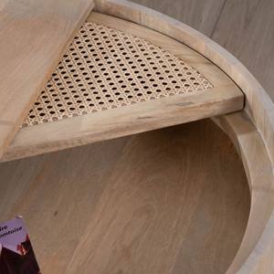 Table basse ronde Vandana Golden Core avec plateau pivotant en rotin Loopie diamètre 80 cm - Product Image 4