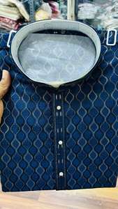 Conjunto de Kurta y Pijama Jacquard para Hombre, con Forro de Algodón y Pijama de Seda – Ropa de Diseño para Bodas y Fiestas - Product Image 4