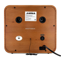 Radio AM/FM Kayu Vintage dengan Bluetooth, Aux-in, Speaker Terintegrasi, Layar Retro Berlampu, Kabinet Kayu Asli Buatan Tangan