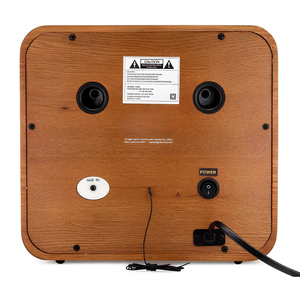 Radio AM/FM vintage en bois avec Bluetooth, entrée auxiliaire, haut-parleurs intégrés, écran rétroéclairé rétro, boîtier en bois véritable fait main - Product Image 3